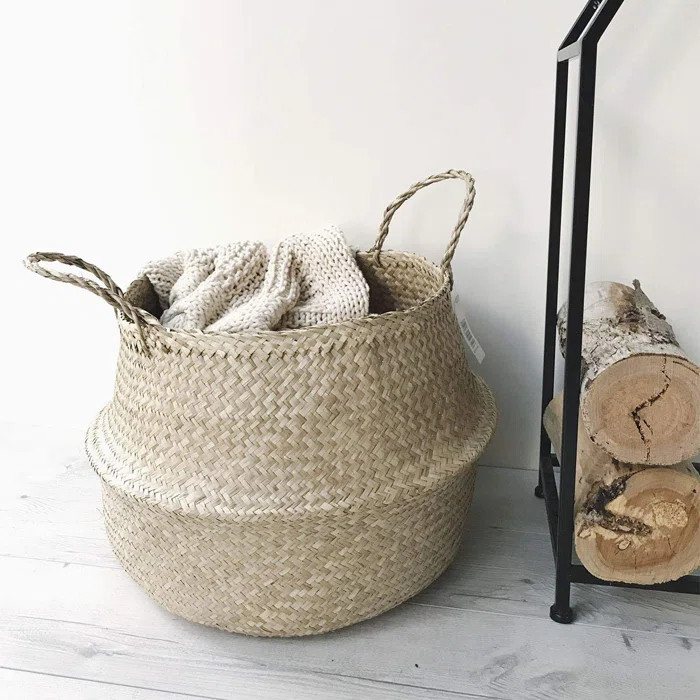 Natural Seagrass Belly Wicker Basket | Wayfair North America
