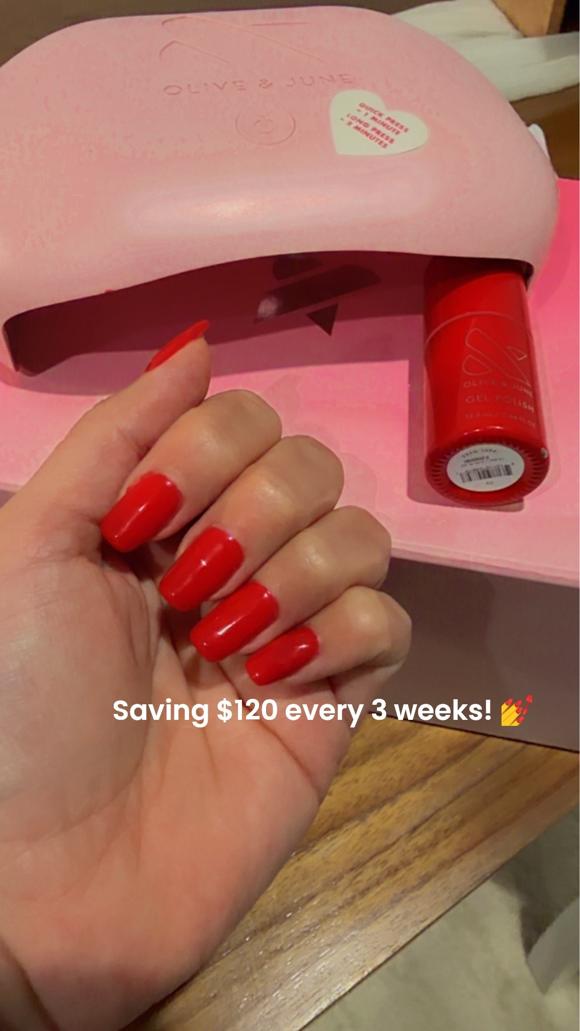 It’s official… I think I’ve officially broken up with the nail salon. 💅😂

I did these myself 4 days ago, and they’ve survived dishes, cleaning, everyday mom life, and they still look salon fresh. Considering I used to spend around $120 every 3 weeks, this has been one of my favorite purchases this year.

Everything I used is linked here!

#LTKgrwm #LTKselfcare #LTKBeauty