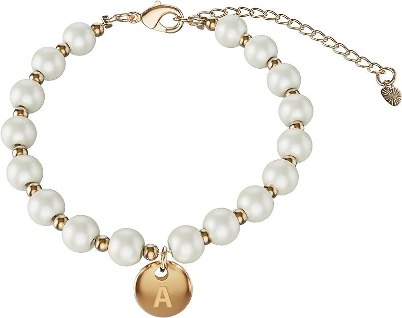 Flower Girl Proposal Bracelet, Dainty Gold Initial Charm Bracelet for Girl, Letter Name Bracelet ... | Amazon (US)