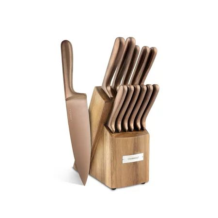 Cambridge Silversmiths Rame Copper 12-Piece Cutlery Set with Block | Walmart (US)