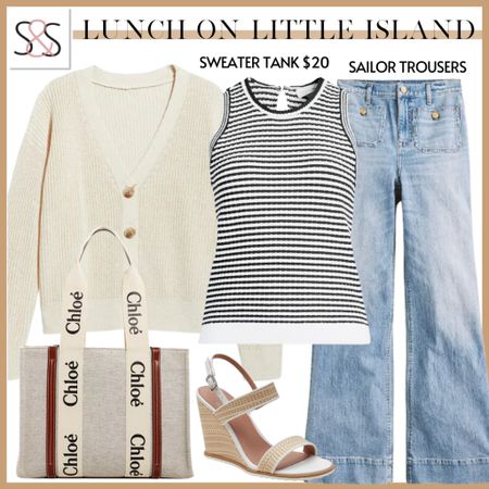 This crochet sweater tank is an amazing spring outfit. sandals or sneakers work great with these wide like jeans.

#LTKSeasonal #LTKfindsunder50 #LTKU
