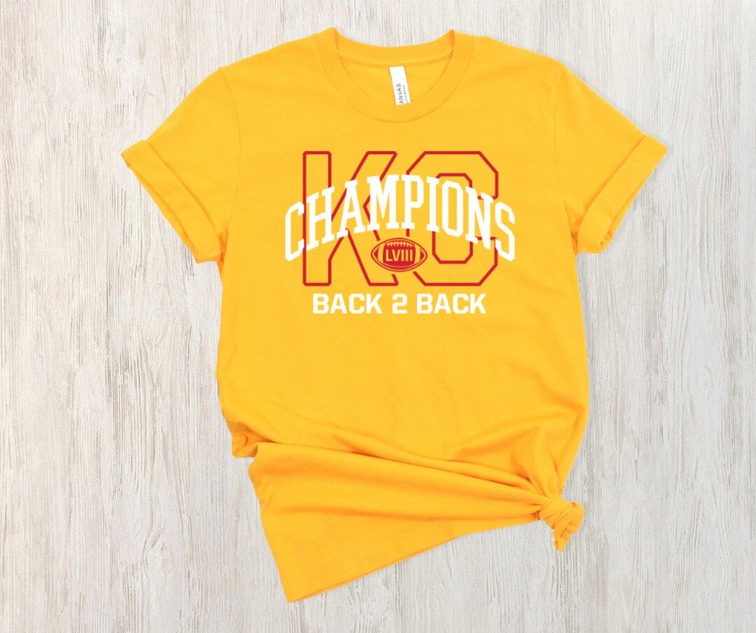 KC Champs, Back to Back, Vintage Style Kansas City Football Crewneck, Football Sweatshirt, Kansas... | Etsy (US)