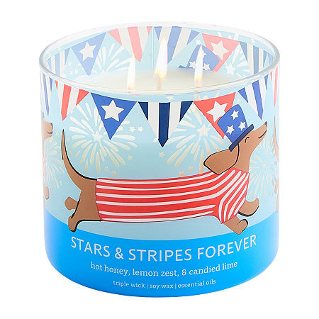 Distant Lands 14oz Stars & Stripes Forever 3-Wick Scented Jar Candle, One Size, Stars And Stripes | JCPenney