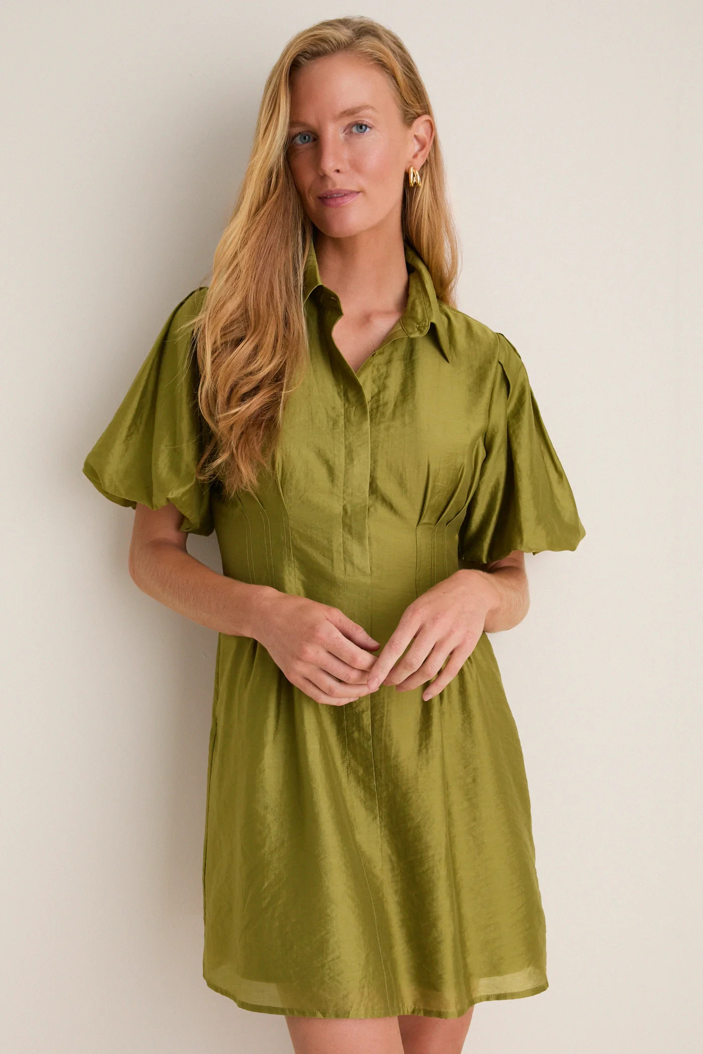 Moss Organza Mini Delaney Dress | Tuckernuck (US)