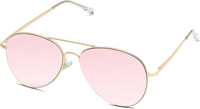 SOJOS Classic Aviator Sunglasses for Women Men Metal Spring Hinges SJ1030 | Amazon (US)