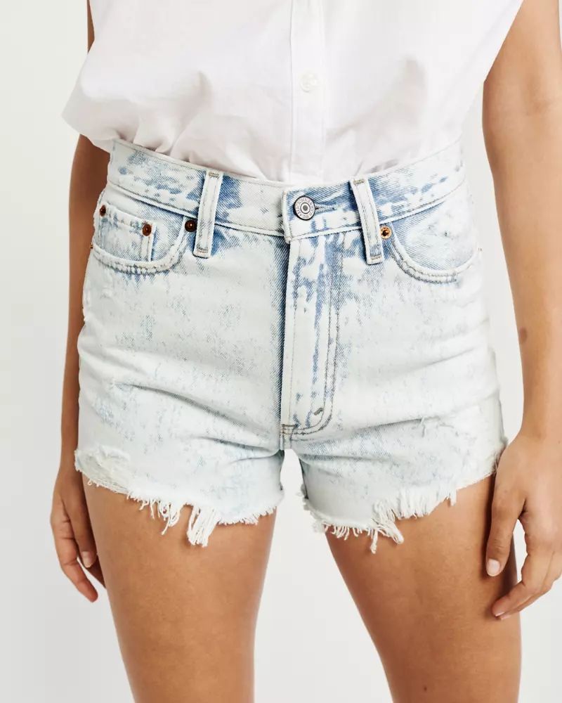 High Rise Denim Shorts | Abercrombie & Fitch US & UK