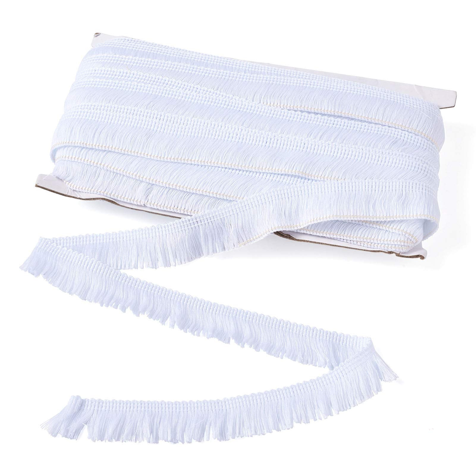 KISSITTY 27 Yards Fringe Trim Tassel 1 Inch Polyester Fibre Lace Ribbon Trim for Sewing Clotheing... | Amazon (US)