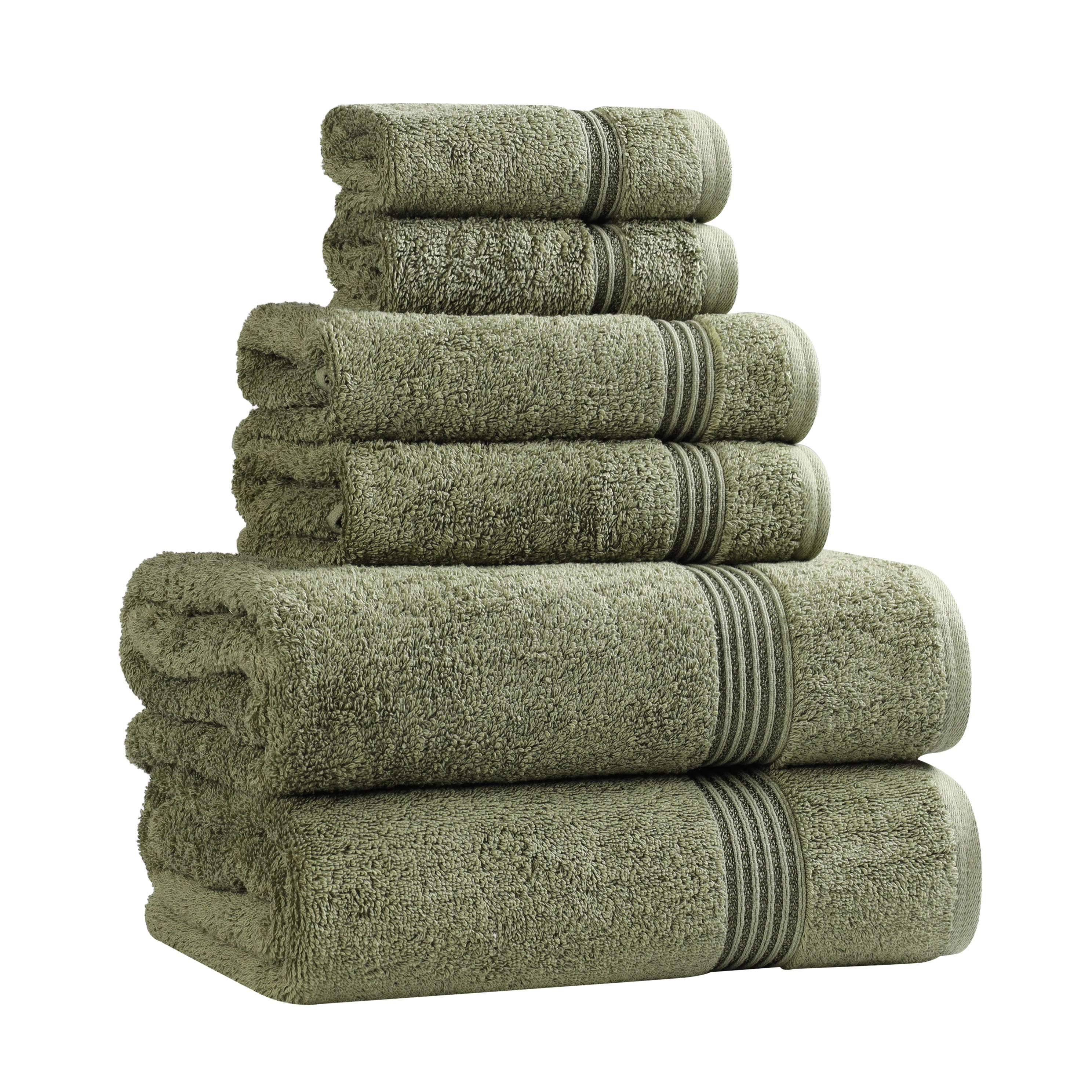 Oleg Heritage Egyptian Cotton Absorbent Luxury 6 Piece Bathroom Towel Set | Wayfair North America