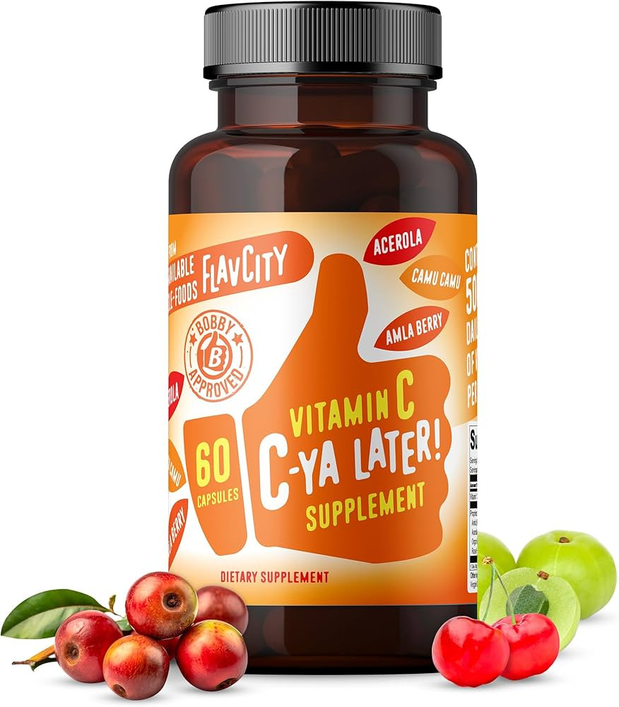 FlavCity Vitamin C Supplement, C-Ya Later- Dietary Supplement for Immune Support Derived from Bio... | Amazon (US)