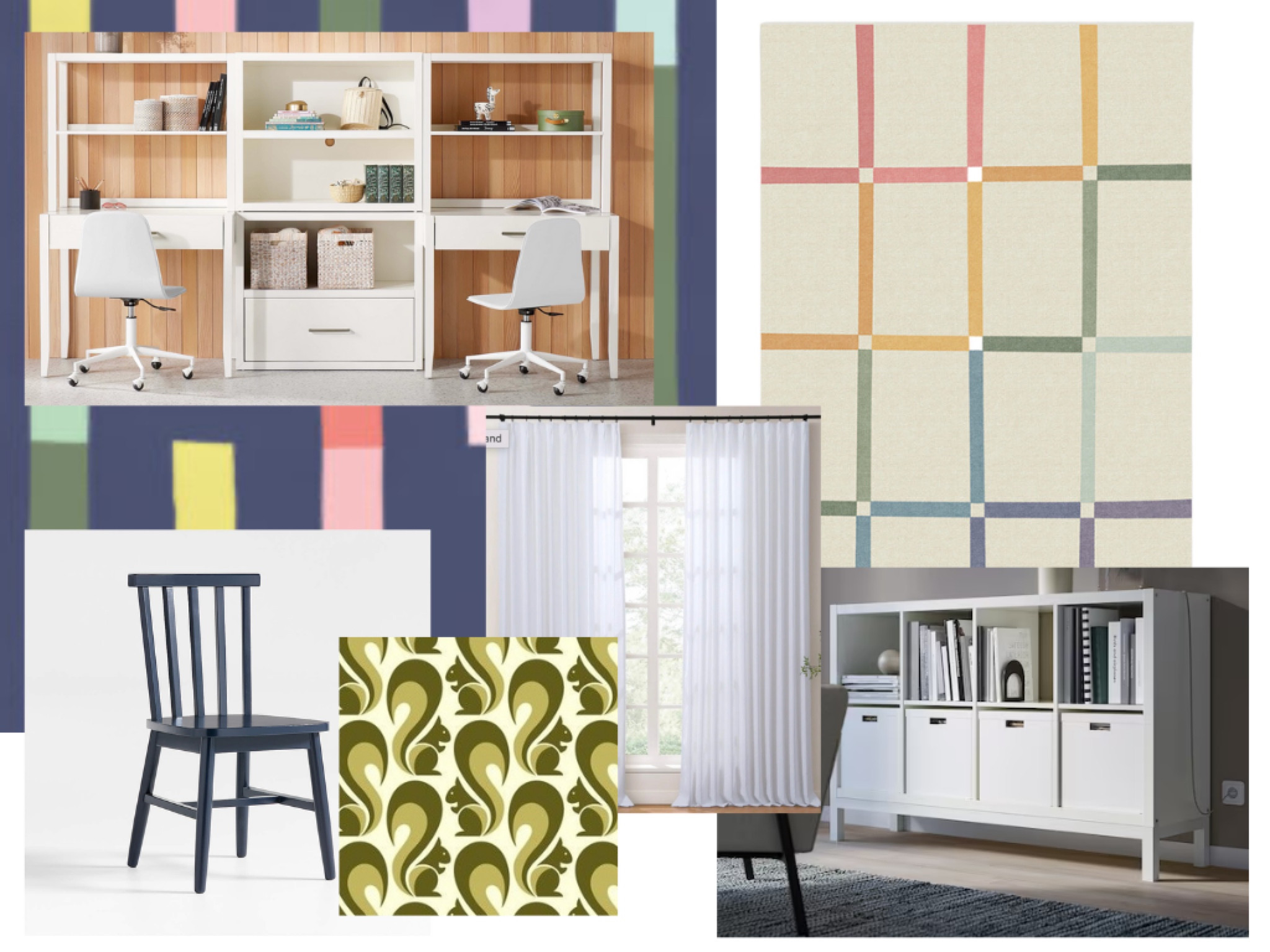 Working in a compact playroom to add color, joy and functionality while maintaining clean lines. Crate and Barrel Kids comes through with amazing kid-sized desks, The HomeEdit for Ruggable shares their signature rainbow design for the washable rug and customizable spoonflower fabric made into seat cushions will provide a soft spot for little tushies to land. 

#LTKkids #LTKhome #LTKfamily