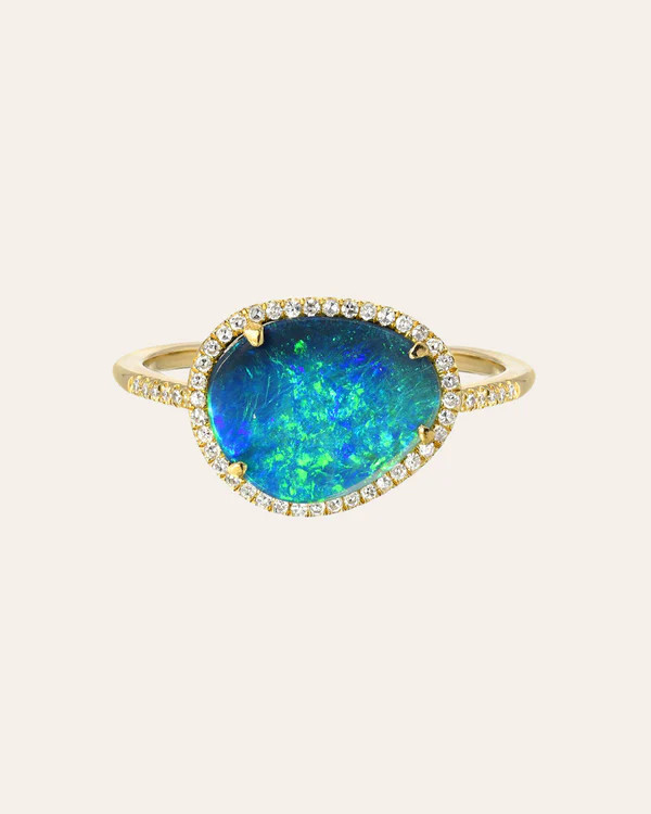 Diamond Opal Ring | Zoe Lev Jewelry