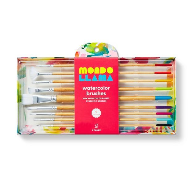 9ct Watercolor Brushes - Mondo Llama™ | Target