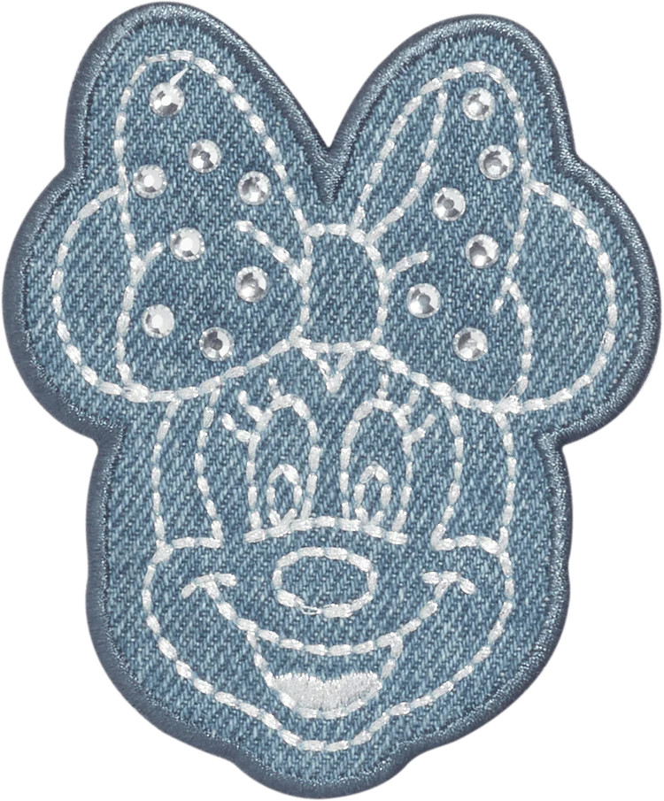 Denim Minnie Mouse Face Patch | Stoney Clover Lane