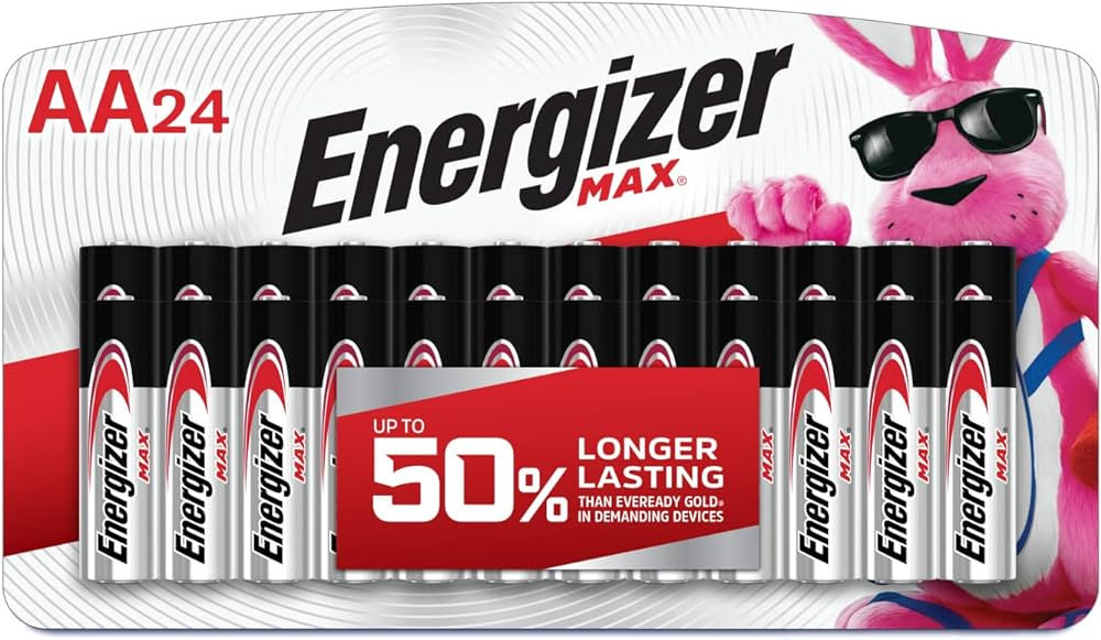 Energizer AA Batteries, Max Double A Battery Alkaline, 24 Count | Amazon (US)