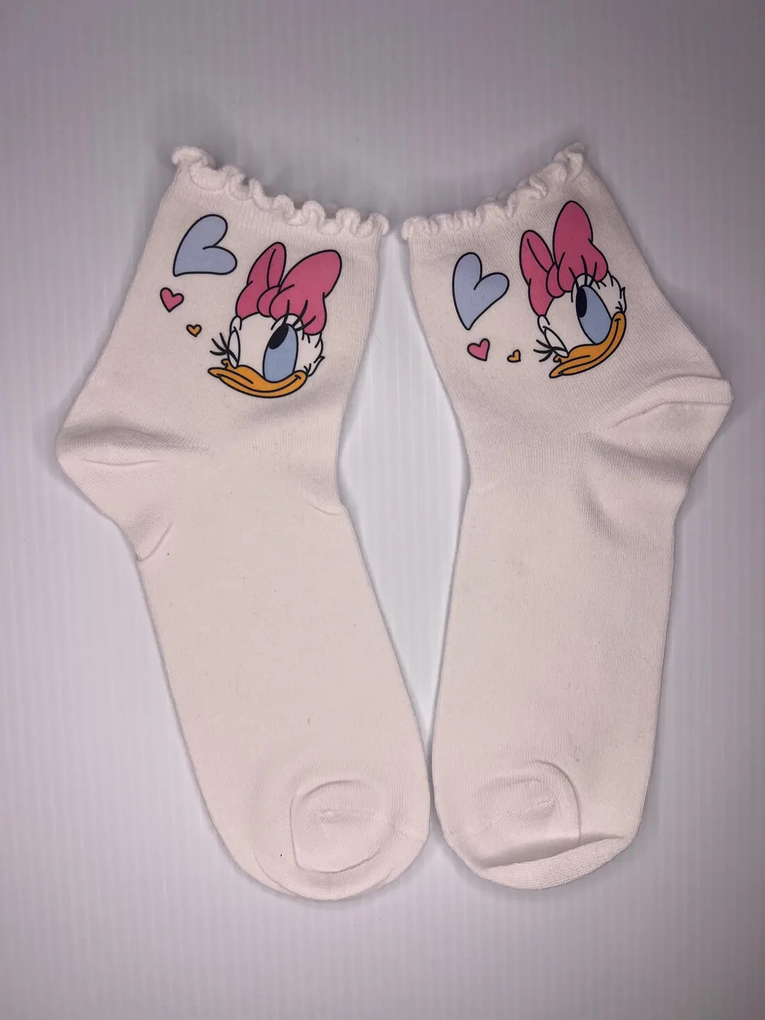 Daisy Valentines Heart Ruffle Socks - Etsy | Etsy (US)