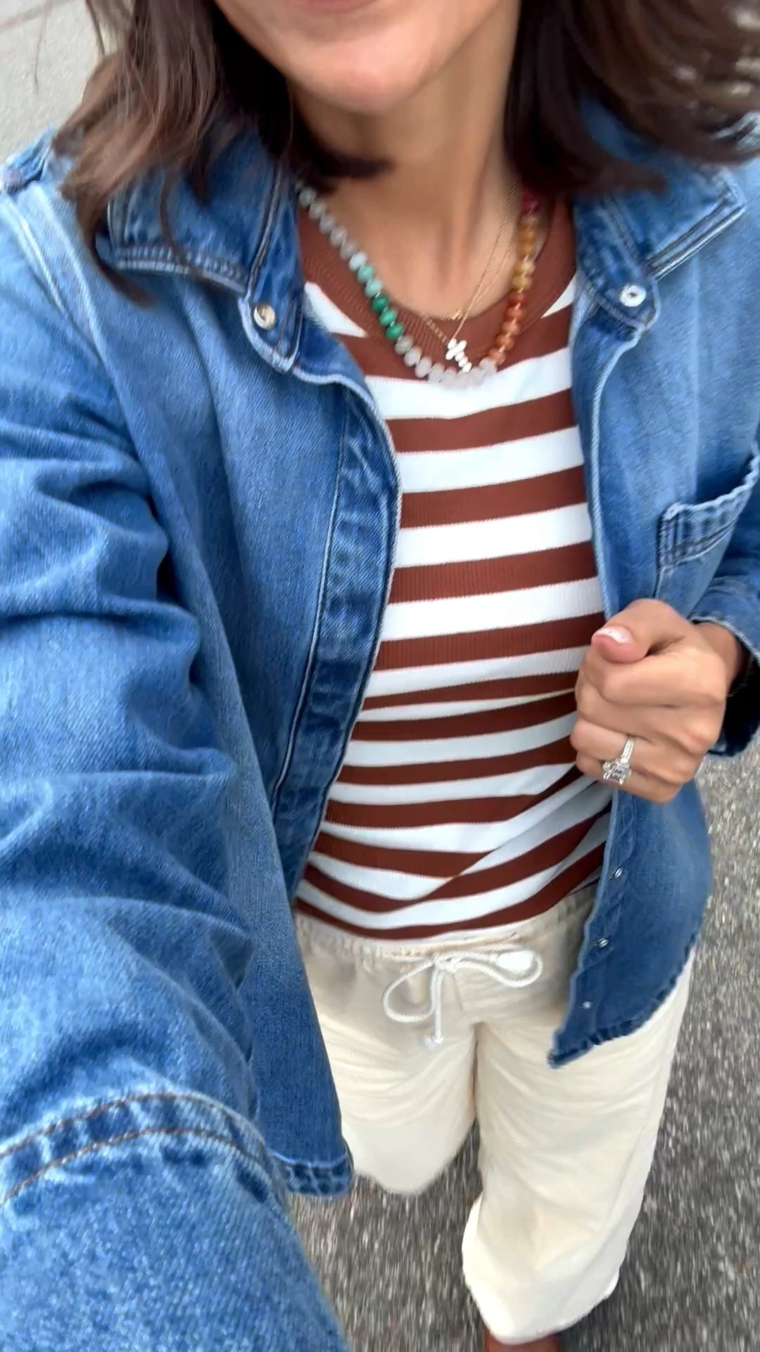 Gap Factory cream/butter yellow pants size xs 
Built in bra thank size small
Denim shirt - such good quality! Size small


#LTKgrwm #LTKdayinmylife #LTKOver40