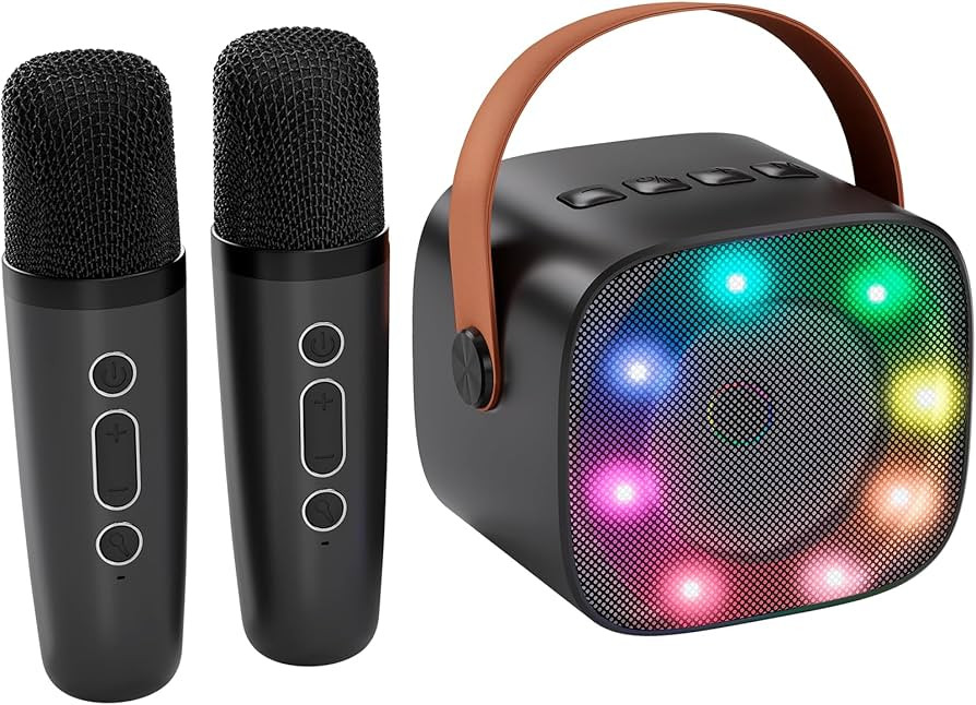 Karaoke Machine for Kids, Portable Bluetooth Speaker with 2 Wireless Microphone, Karaoke Toys Bir... | Amazon (US)