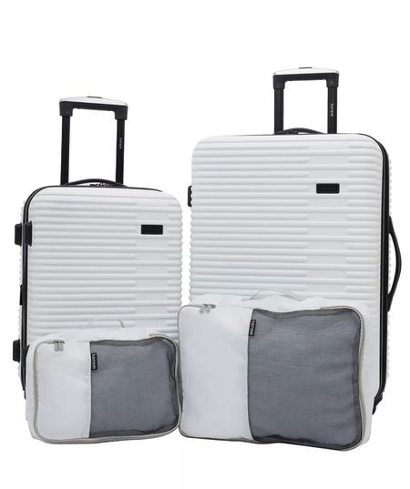 KENSIE
Hillsboro Expandable Rolling Hardside Collection Set, 4 Piece $99
(Regularly $340)

#LTKtravel #LTKunder100 #LTKsalealert