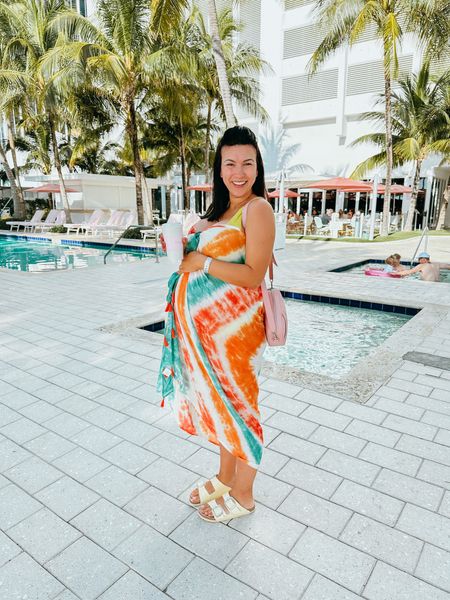 Swimsuit coverup 

Coverup is from Lulus! I tied it around my chest to walk around the hotel but it can be worn like a sarong too

Sharing my Birkenstock sandals that I love and pink purse

#LTKswim #LTKbump #LTKunder50