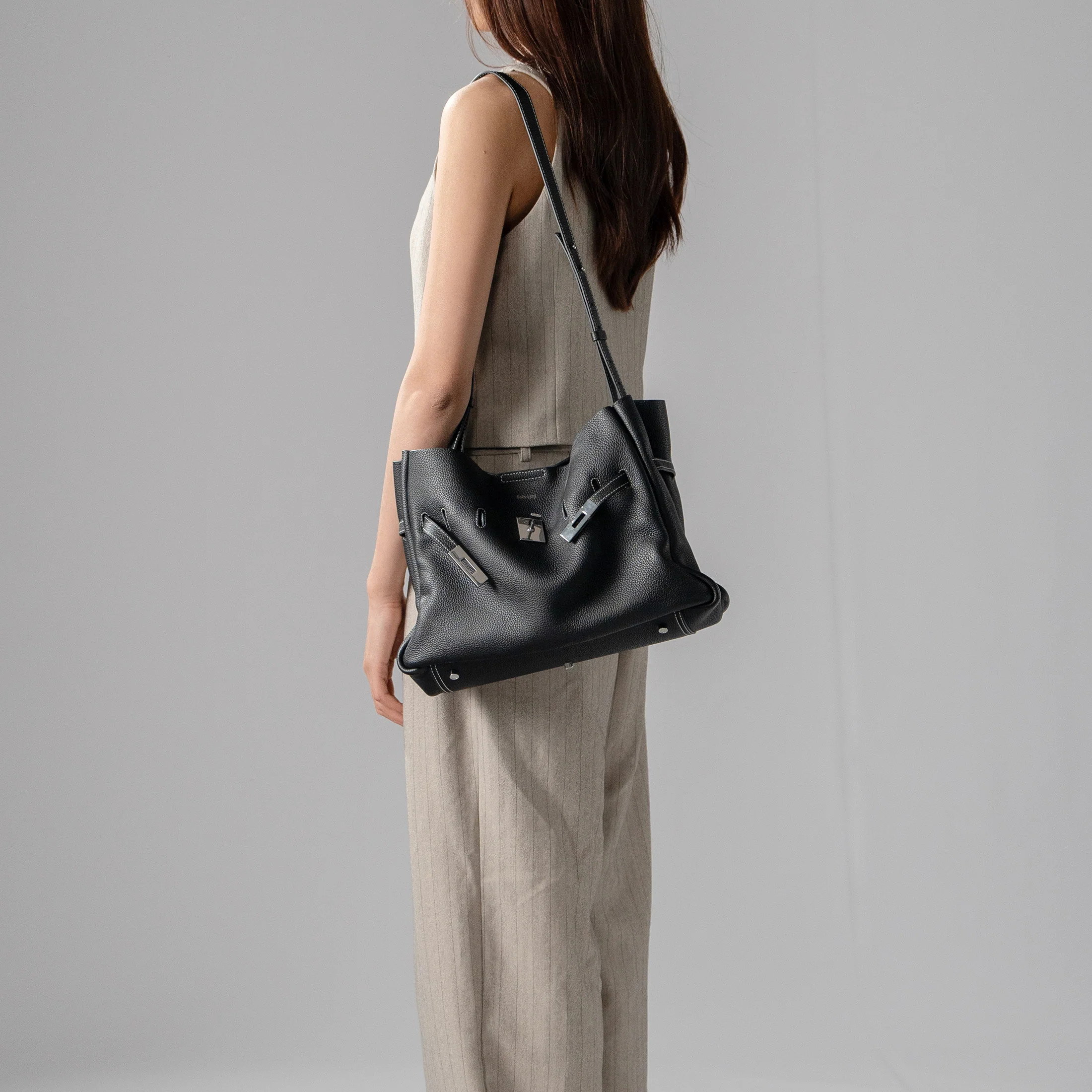 SAOIRSE Belt Soft Structural Shoulder Tote | RABEANCO