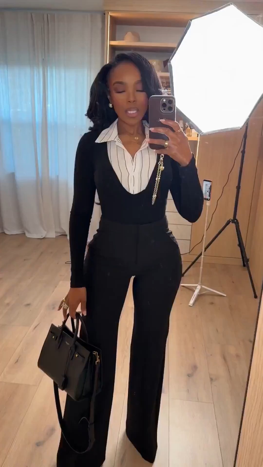 Polished in Black & White 🤍🖤  

This tailored black-and-white look is that effortless formula that always works. The layered collar detail creates a built-in styling moment, while the structured silhouette keeps everything clean, sharp, and timeless. It’s refined without trying too hard — exactly the kind of outfit you can rewear on repeat. Style it as-is now, then switch up with blazers, statement heels, or bold accessories later so the cost per wear keeps dropping.

Perfect for:
• Workdays  
• Important meetings  
• Office-to-dinner transitions  
• Networking events  
• Anytime you want a confident, feminine edge  

Tap to get details and shop the full look.

📏 Sizing:
Wearing size Small  
Height: 5’4”  
Weight: 138 lbs  
Bust: 34D  
Waist: 27”  
Hips: 40”  

Black and white office outfit, tailored pants styling, polished workwear for women, chic minimalist wardrobe, elevated everyday outfit formula, timeless professional style.

Follow me on Instagram and YouTube @kirasfashionfinds  

Follow my LTK @kirasfashionfinds on the @shop.LTK app to view this post and get my exclusive app-only content!

#liketkit #LTKworkwear #LTKootd  
@shop.ltk  
https://liketk.it/5T817

#LTKootd #LTKvlog #LTKWorkwear