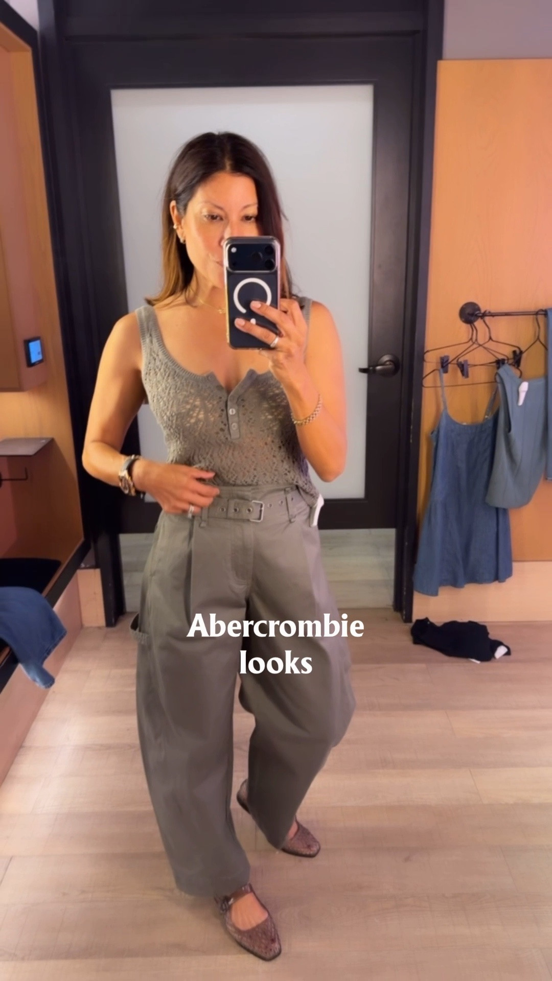 I spied something cute and had to try it on. 

@abercrombie having a buy 1 get 1 half off 

Wearing xs in top & dress 
Size 25 in pants 


#LTKSeasonal #LTKPetite #LTKOver40
