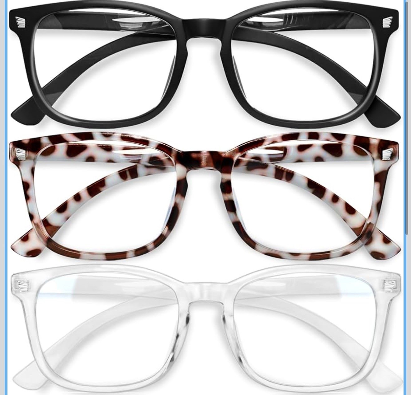 Blue light glasses for woman! 3 count 