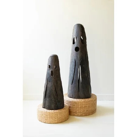 Kalalou Rustic Iron Ghost Luminaries Set of 2 – Halloween Decorative Candle Holders – 37"Tall | Walmart (US)