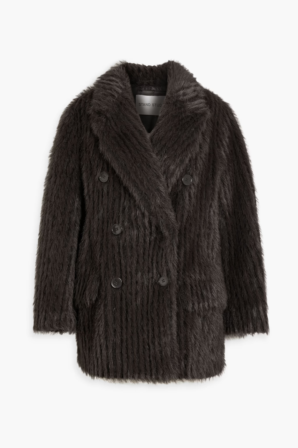 Zenni double-breasted faux fur coat | The Outnet (UK and Europe)
