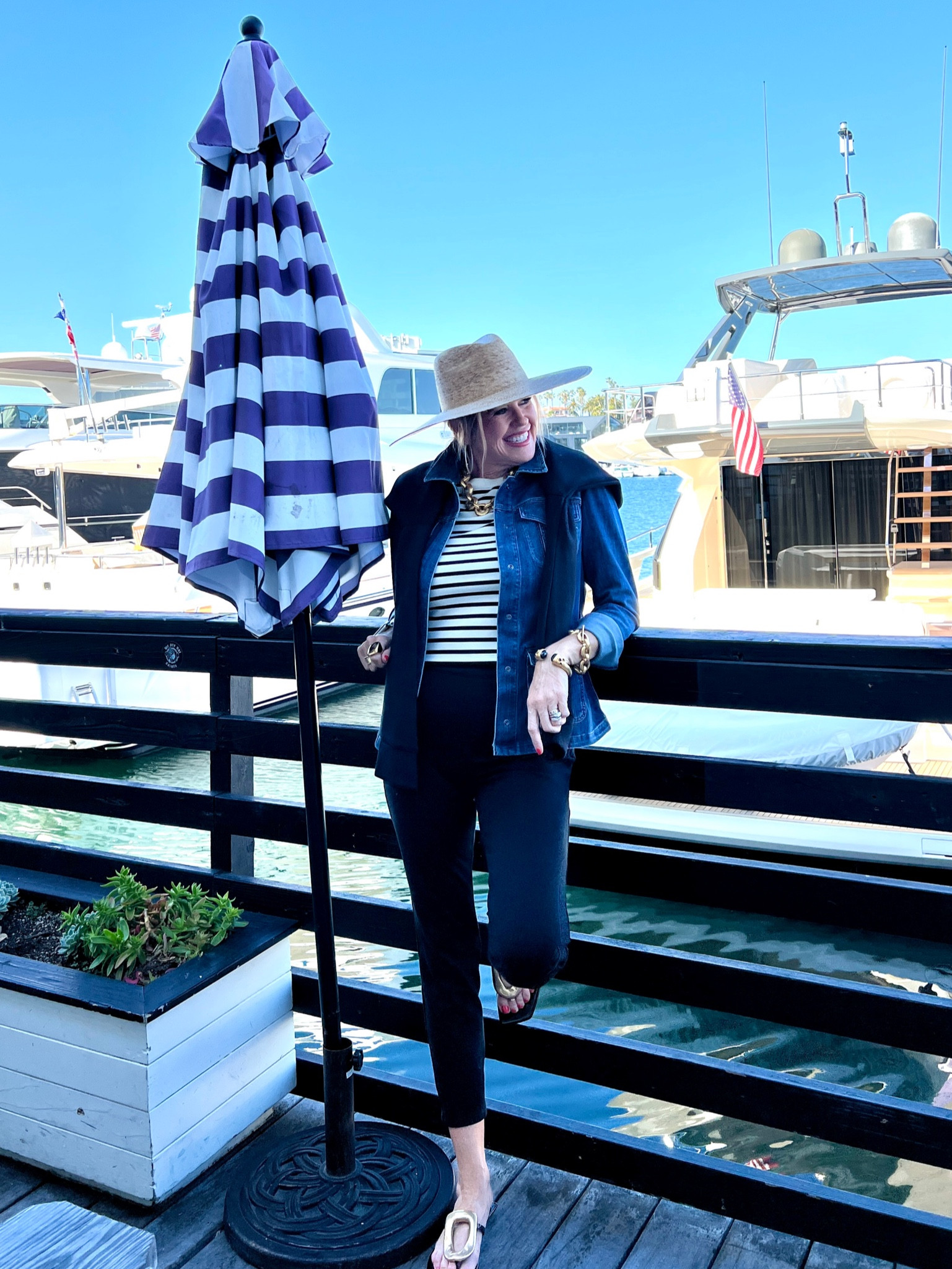 💛Nordstrom sale 💛

Spanx the perfect pant pull on ankle tapered pointe pants 

One of the pants I wear on repeat 
(If your Tall 5’9 or taller get the tall  in these )  otherwise fit tts 
 These make a great work pant  and  perfect for travel because there so comfortable. 

Outfit details
Spanx air essentials stripe tee buttery soft and so good tts

Spanx denim wrap jacket  tts so good

Spanx air essentials sweatshirt tts buttery soft over my shoulders 

Jeffery Campbell sandals 

Lack of color hat 

Jewelry Julie Vos  
 


#LTKSummerSales #LTKSaleAlert #LTKxNSale