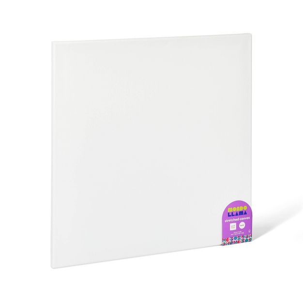 Square Stretched Canvas White - Mondo Llama™ | Target
