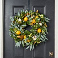 Fresh Citrus Real Touch Magnolia & Lemons, Eucalyptus Spring Estate Wreath | Etsy (US)