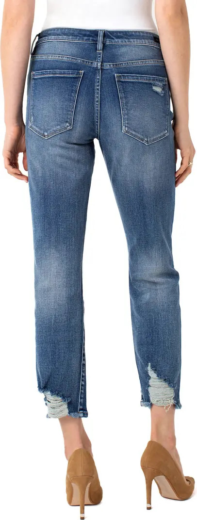 Ripped Ankle Straight Leg Jeans | Nordstrom