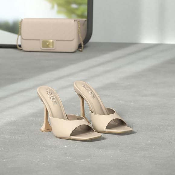 Cape Robbin Lithe Sexy High Heels for Women, Square Open Toe Shoes Heels | Amazon (US)