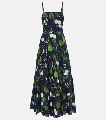 Floral cotton-blend maxi dress | Mytheresa (UK)