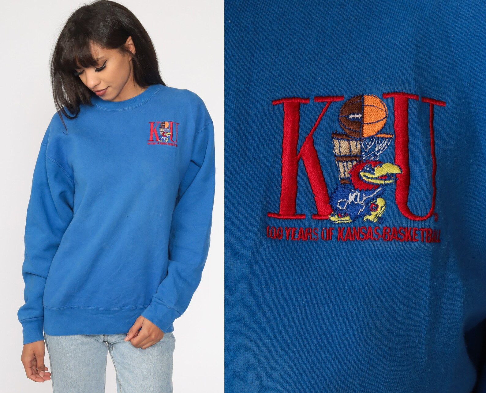 Kansas Jayhawks Sweatshirt University Sweatshirt 90s Football | Etsy | Etsy (US)