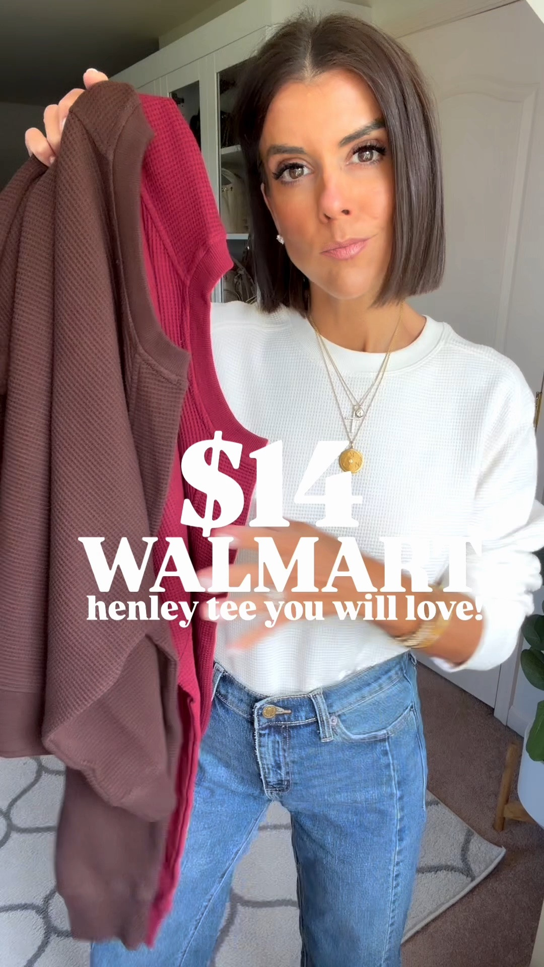 Love this $14 Walmart Henley! Size xs in all Henley, size 0 in jeans, size small in skirt.

#LTKSaleAlert #LTKSeasonal #LTKmomlife