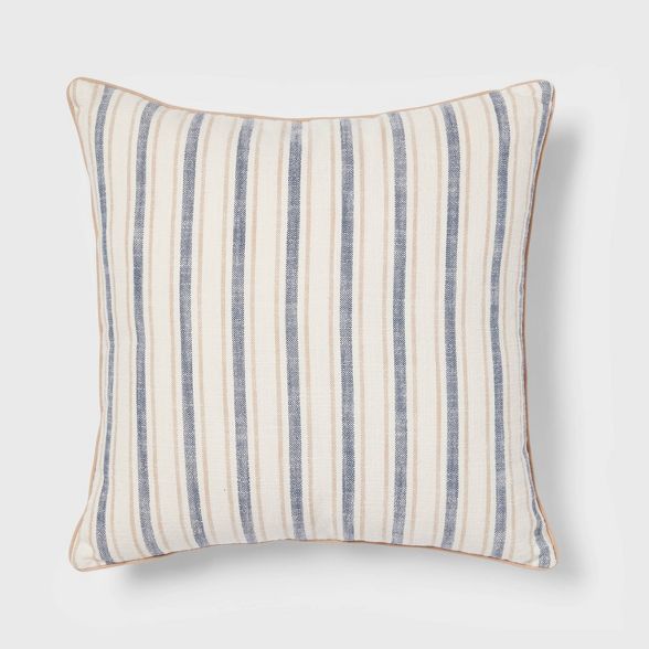 Woven Striped with Plaid Reverse Throw Pillow - Threshold™ | Target