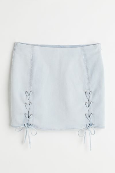 Lacing-detail Denim Skirt | H&M (US + CA)
