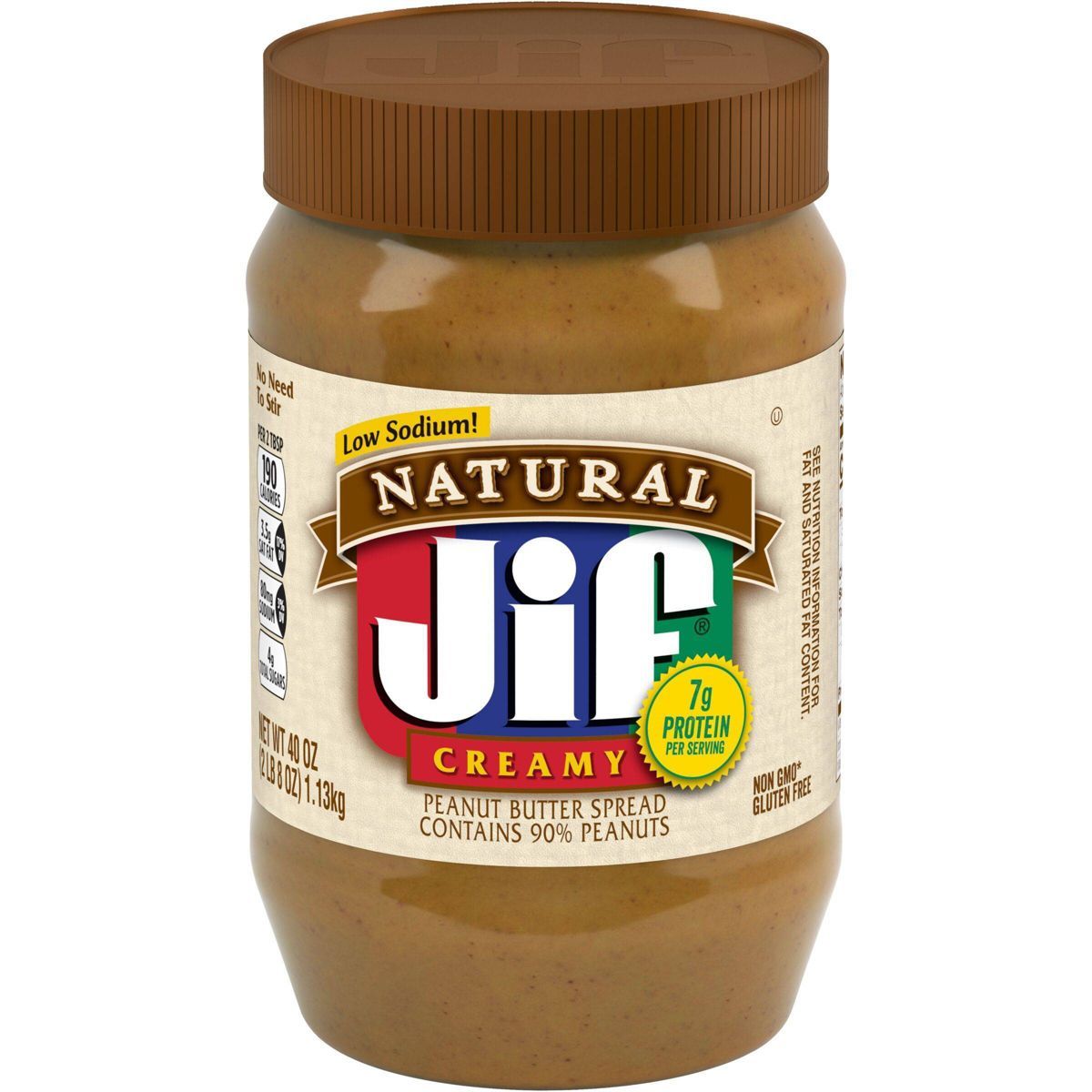 Jif Natural Creamy Peanut Butter - 40oz | Target