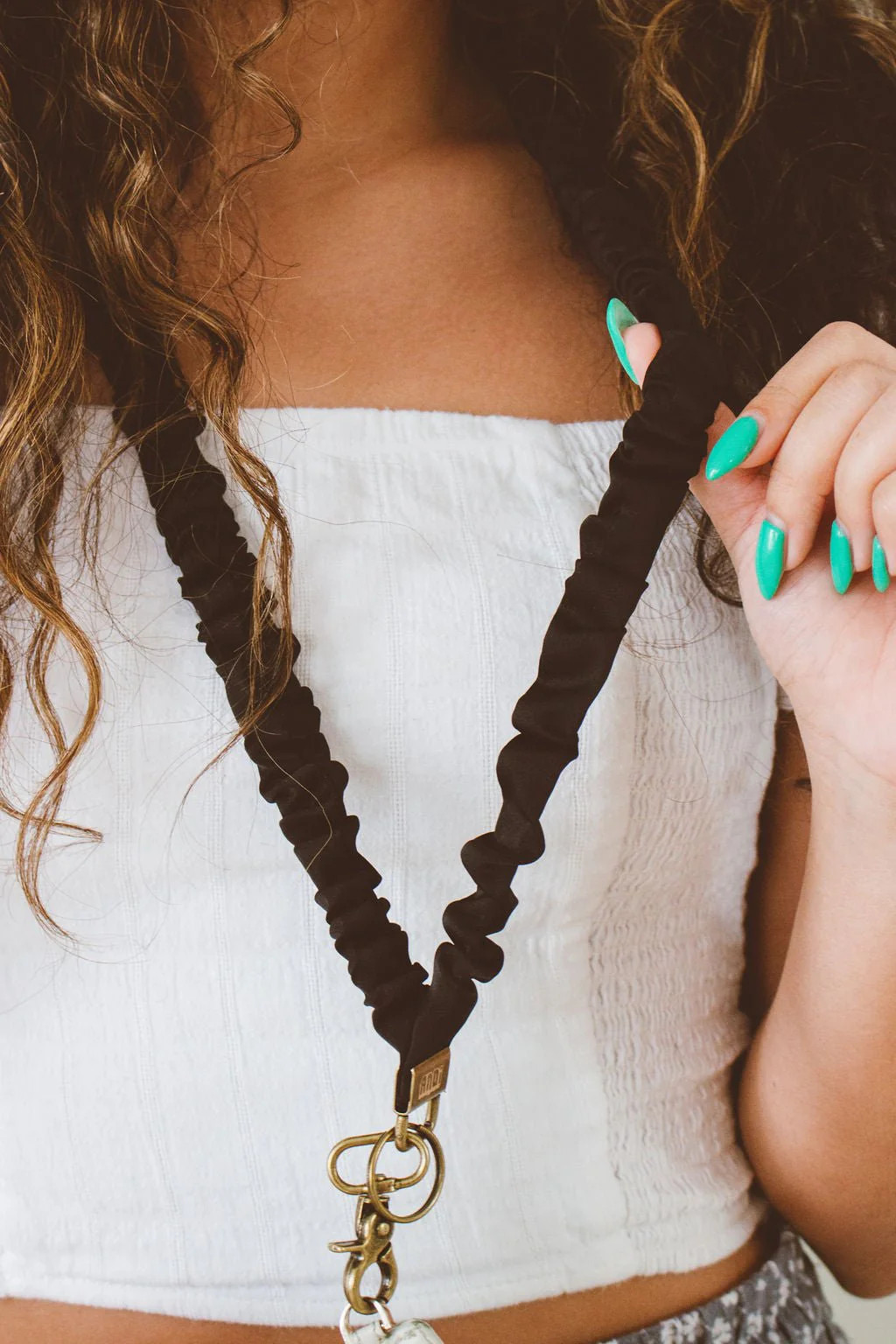 Black Luxe Lanyard | Shop Andi