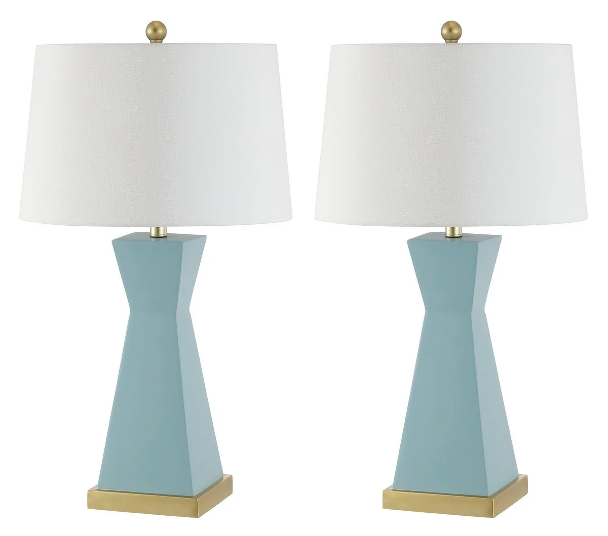 SAFAVIEH Onder 27 in. Geometric Table Lamps, Blue, Set of 2 | Walmart (US)