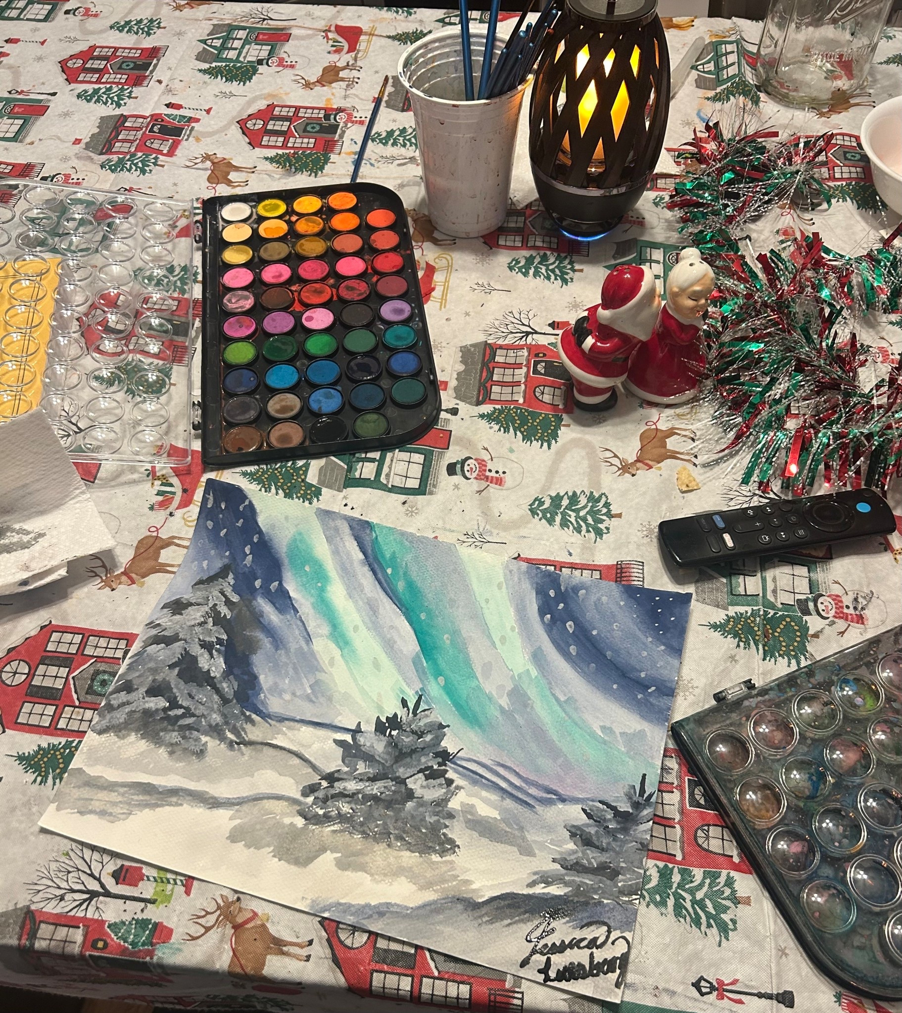 Watercolor painting
Homeschool 
Christmas fun
Arts and crafts
Gift idea
Colorful
Painting
Watercolor paper
Artist
Artistic
Creative 
Winter


#LTKKids #LTKHoliday