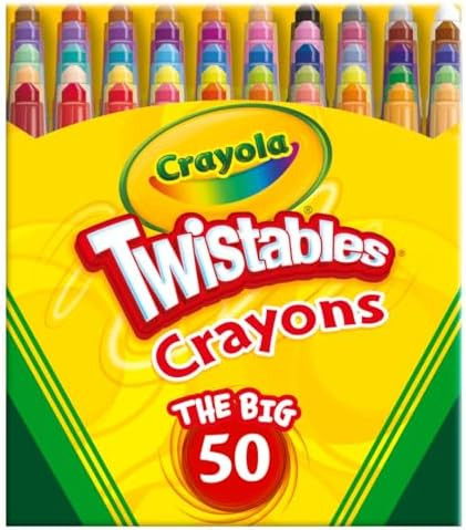 Crayola Mini Twistables Crayons for Kids (50ct) Stocking Stuffers & Holiday Gifts, No Peel Toddle... | Amazon (US)