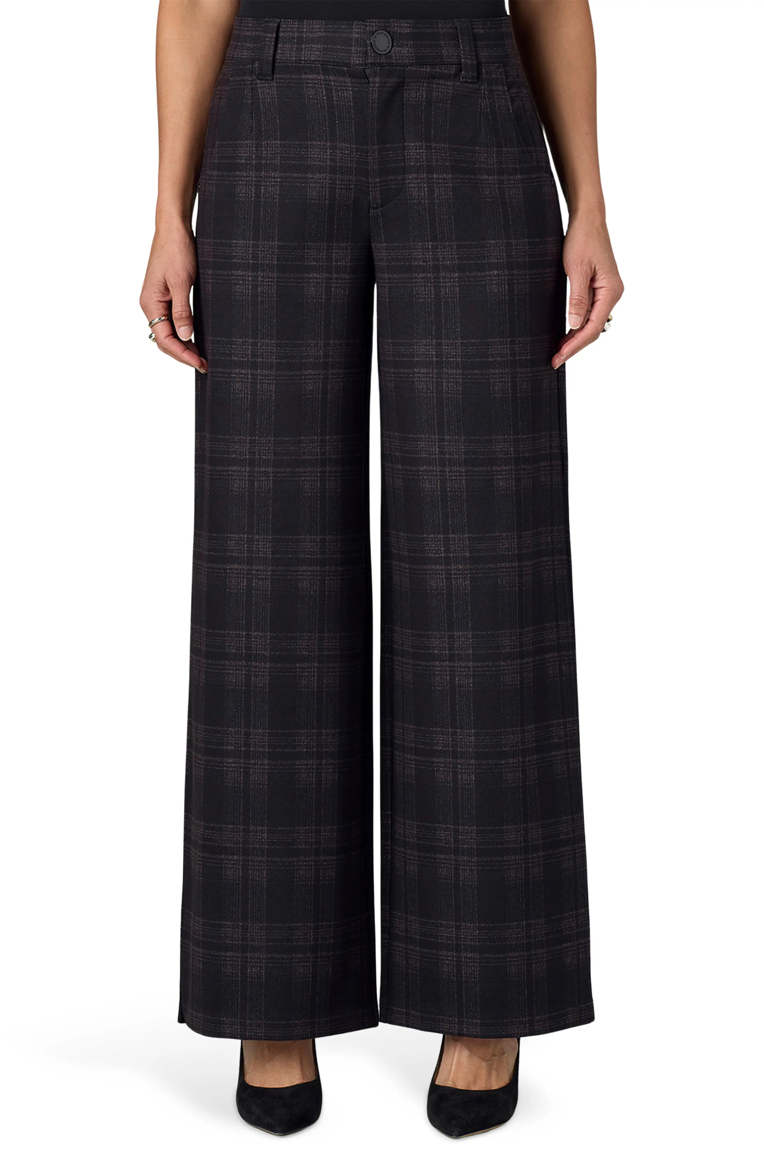 Whitney Skyrise Plaid Wide Leg Trousers (Women) | Nordstrom | Nordstrom