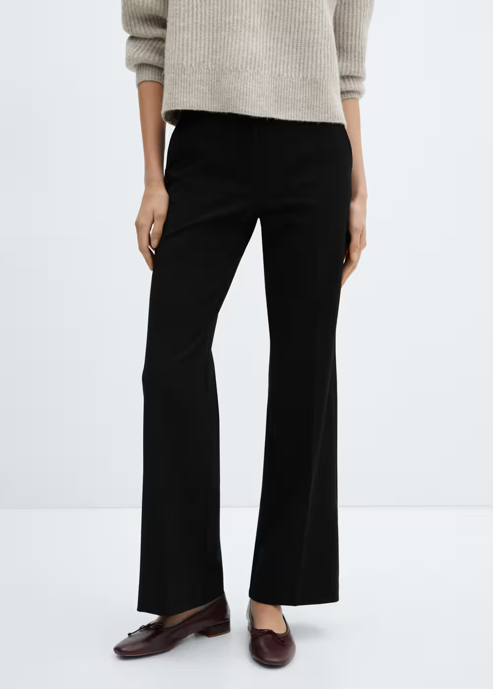 Mid-rise wideleg trousers - f foWideleg Women | Mango USA | MANGO (US)