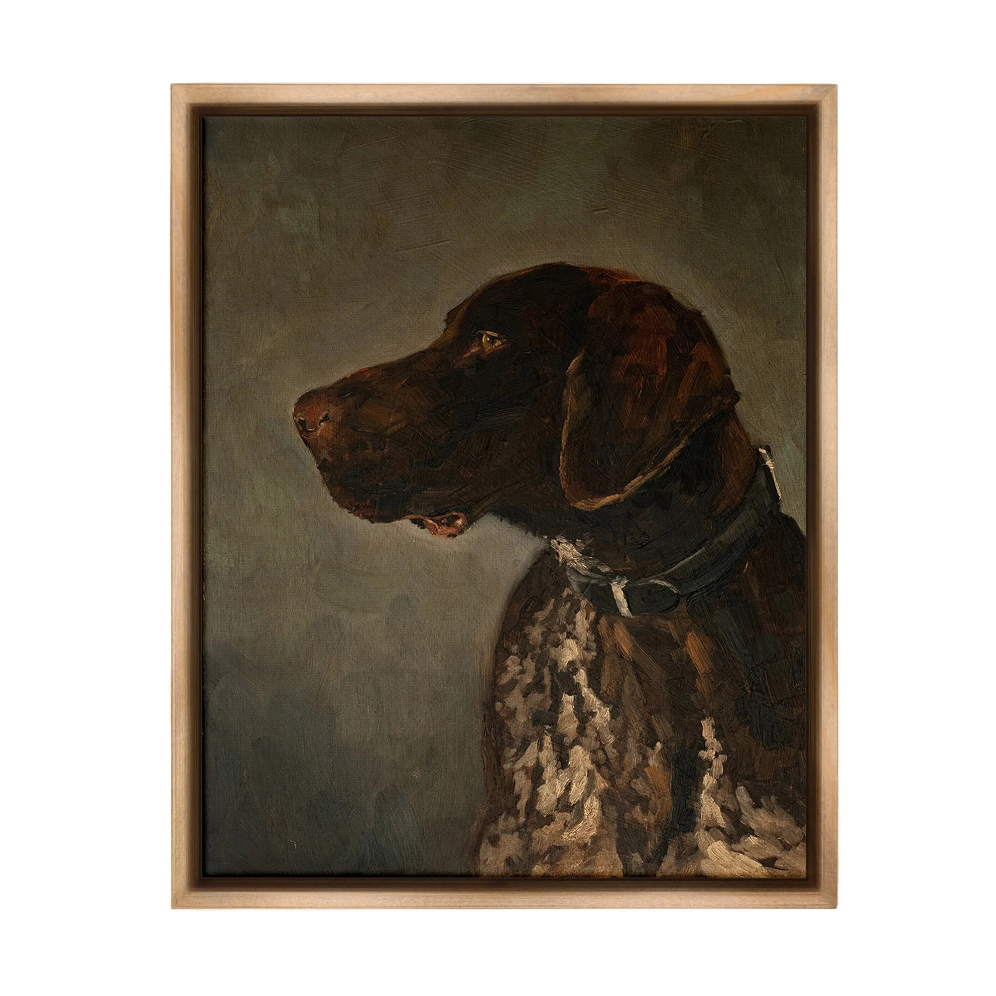 Stupell Industries Traditional Pointer Dog Portrait Animals & Insects Painting Brown Floater Fram... | Walmart (US)
