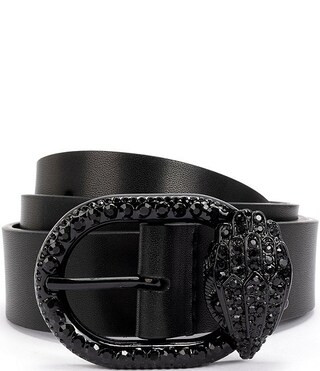 Kurt Geiger London Signature Eagle 1.1" Smooth Leather Belt | Dillard's | Dillard's