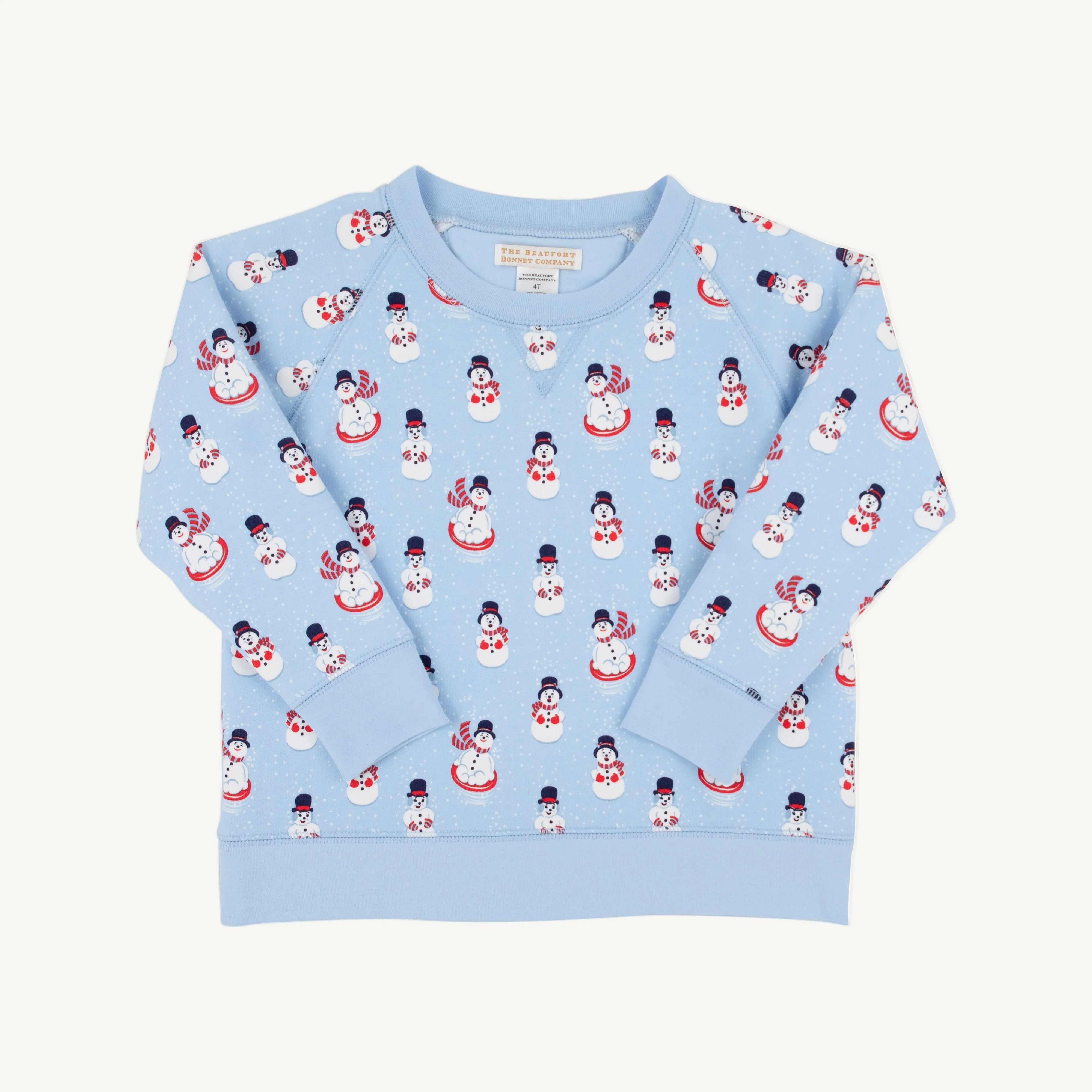 Smitty Sweatshirt - Frosty Friends with Beale Street Blue | The Beaufort Bonnet Company