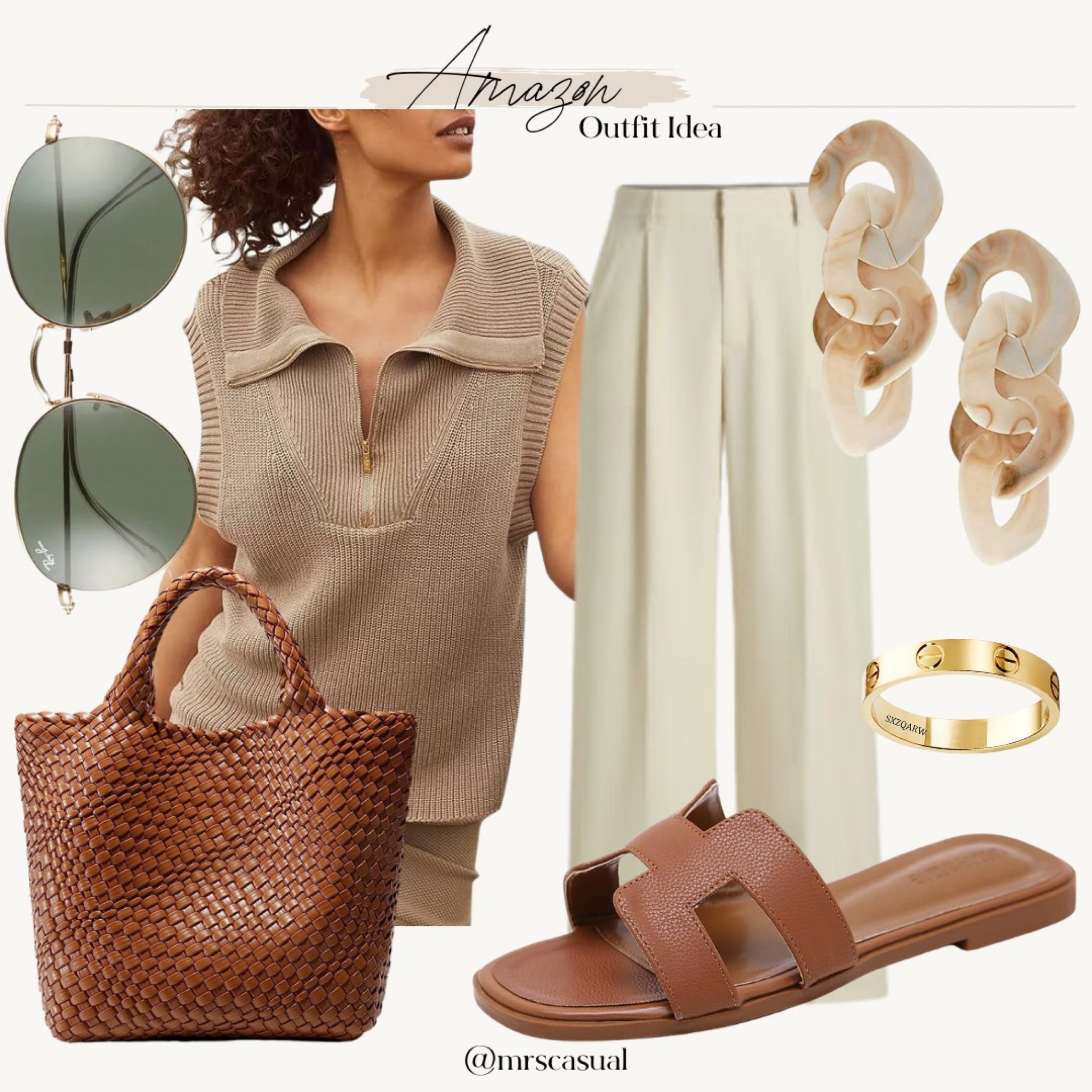 Varley dupe sweater. Amazon outfit idea 🩷 

#LTKunder50 #LTKstyletip #LTKFind